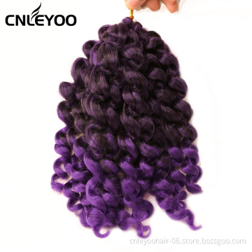 Wholesale Purple Wand Curl Crochet Hair Extension 8 Inch Jamaica Bounce Crochet Braids For Women
